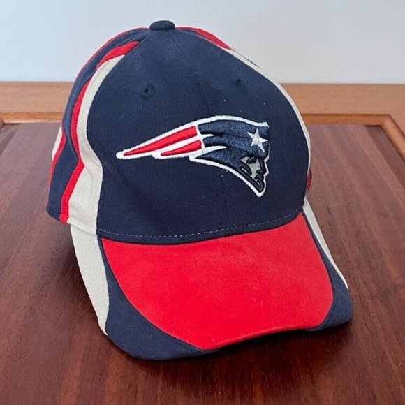 Reebok NFL Team Apparel New England Patriots Baseball Hat Fitted Cap Blue - Picture 1 of 7